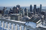 Foto, Bild: Blick vom Mont Royal ber die City von Montreal im Winter