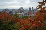 Foto, Bild: Blick vom Mont Royal ber die City von Montreal im Herbst