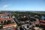 Foto, Bild: Blick von der Vor Frelsers Kirke ber Kopenhagen(Christianshavn) bis zum Hafen