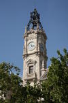 Foto, Bild: vom Glockenturm des Rathauses ertnt stndlich die Hymne von Valencia