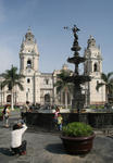 Foto, Bild: Plaza Mayor mit dem dreistöckigen Bronzebrunnen von 1650