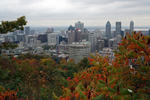 Foto, Bild: Blick vom Mont Royal über die City von Montreal im Herbst