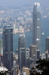 Foto, Bild: Blick vom Victoria Peak auf die City von Hongkong