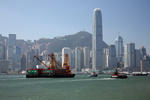 Foto, Bild: Blick von der Tsim-Sha-Tsui-Promenade Kowloon auf die Skyline von Hongkong