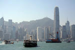Foto, Bild: Blick von der Kowloon-Promenade auf die Skyline von Hongkong