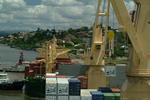 Foto, Bild: Hafen und Villen von Brisbane