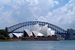 Foto, Bild: Sydney Opera House mit Sydney Harbour Bridge