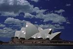 Foto, Bild: Sydney Opera House mit Wolken