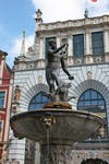 Foto, Bild: der Neptunbrunnen von 1633 ist eines der Wahrzeichen von Danzig