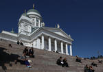Foto, Bild: Dom (Tuomiokirkko) von Helsinki am Senatsplatz (Senaatintori) von Carl Ludwig Engel