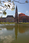 Foto, Bild: Stadtsee (Kleiner Kiel) mit Rathaus und Opernhaus vom Lorentzendamm aus