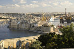 Foto, Bild: Malta, Blick auf Upper Barracca Gardens,  Grand Harbour und Senglea mit Fort St. Michael