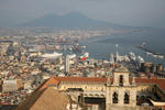 Foto, Bild: Blick vom Castel Sant´Elmo über die Bucht von Neapel