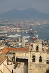 Foto, Bild: Blick vom Castel Sant´Elmo über die Bucht von Neapel