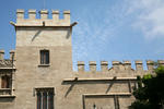 Foto, Bild: Turm und Zinnen der Warenbörse La Lonja von 1498
