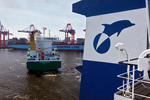 Foto, Bild: Schiffsverkehr im Parkhafen vor Eurogate