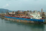 Foto, Bild: Massengutfrachter (Bulker, Bulk Carrier) in Santos, Port of Santos, Brasilien