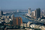 Foto, Bild: Blick ueber Nil und Innenstadt von Kairo