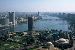 Foto, Bild: Blick ueber Nil und Innenstadt von Kairo