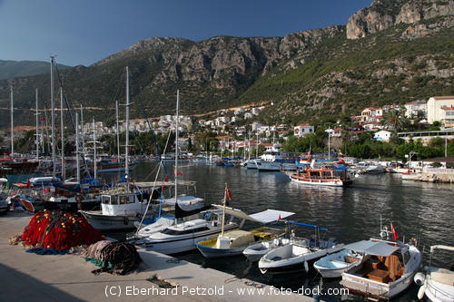 Foto, Bild: Hafen von Kas in Lykien in der Türkei (Südküste)