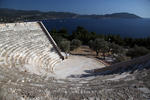 Foto, Bild: antikes Theater von Kas in Lykien in der Türkei